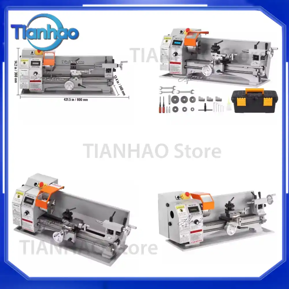 Power X Tools And Machinery - 7'' x 16'' 금속 선반 기계,