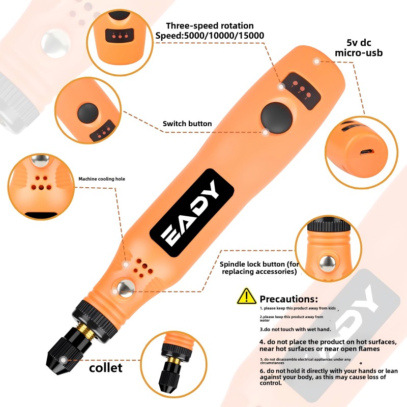 USB 무선 로터리 공구 키트 – 금속 연마, 모형 제 - Power Tools Woodworking 리뷰 및 가격