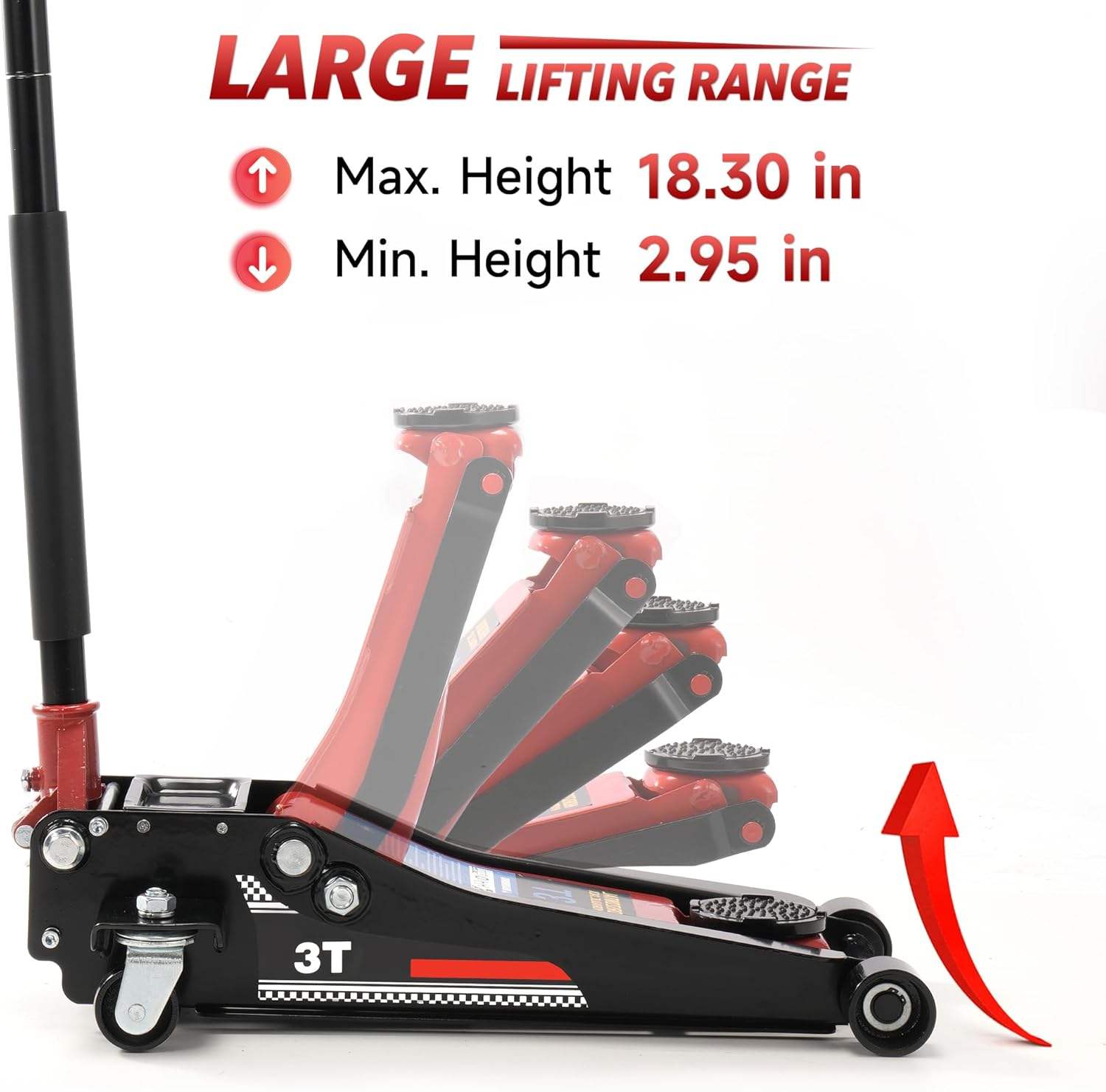 빅 파워 3T 2피스톤 저중량 헤비듀티 유압 플로어 잭 - Power Tools Lowes 리뷰 및 가격